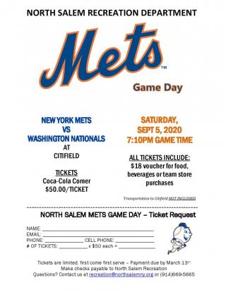 North Salem Mets Game Day flyer