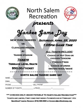 North Salem Yankee Game Day flyer